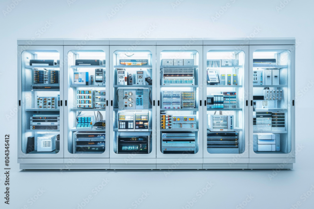 Illustrative image of computer servers on clouds representing cloud computing.Cloud Network Solution digital background. Cyber Security and Cloud Technology Concept. Illustrative image of computer servers on clouds representing cloud computing.Cloud Network Solution digital background. Cyber Security and Cloud Technology Concept.