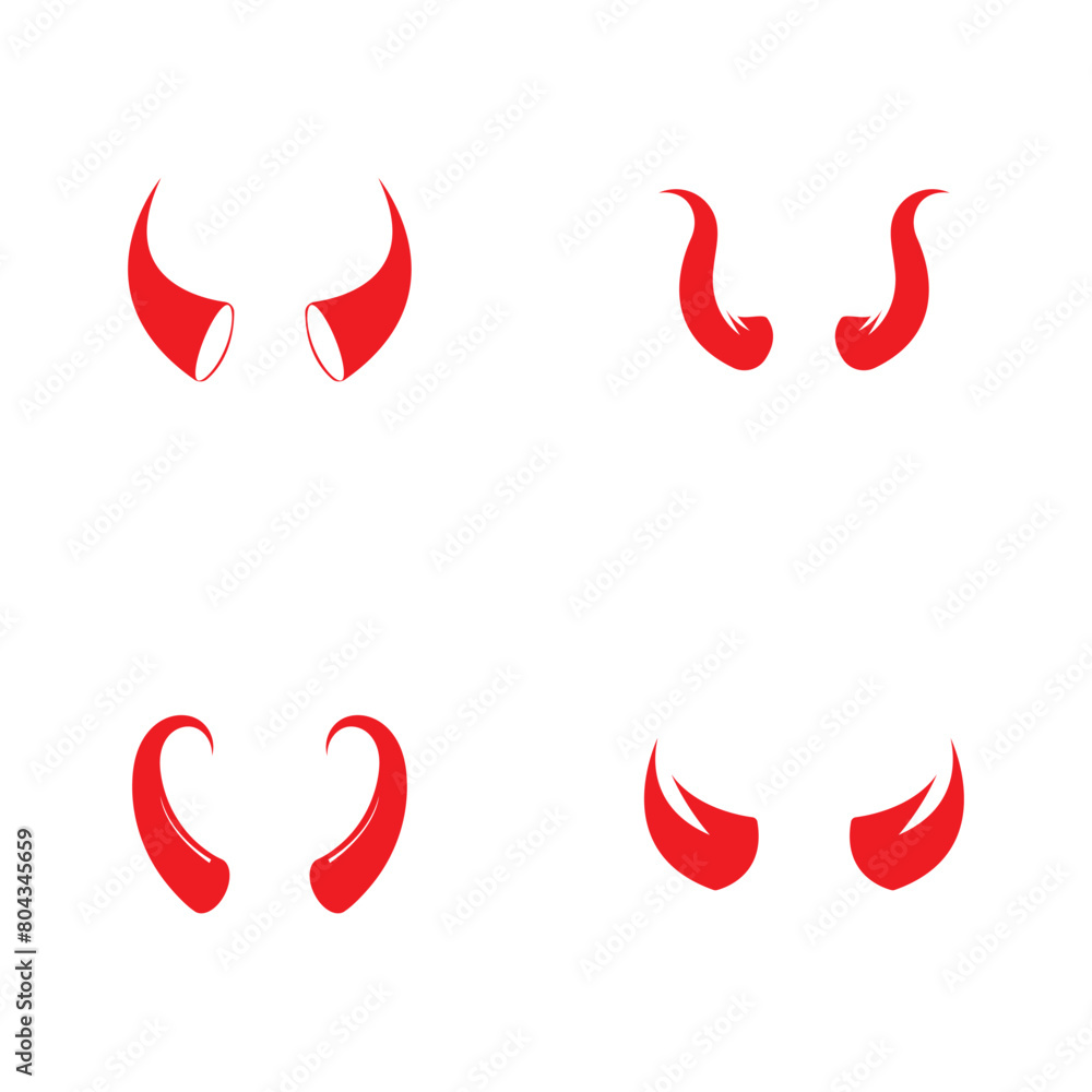 Devil horn Vector icon design illustration Template Devil horn Vector icon design illustration Template
