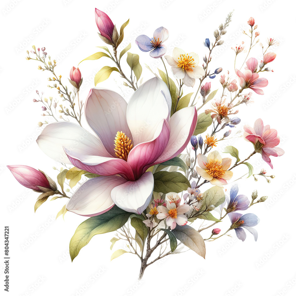 Spring Flowers Sublimation Clipart