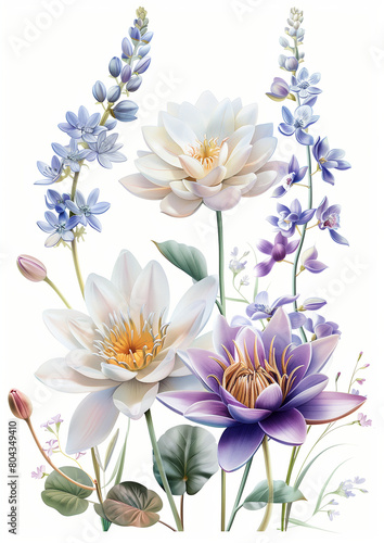 A variety of full bloomed flowers.  