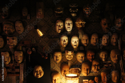 Canvastavla Japanese noh mask