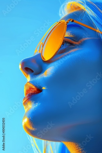 Portrait of a woman with su...