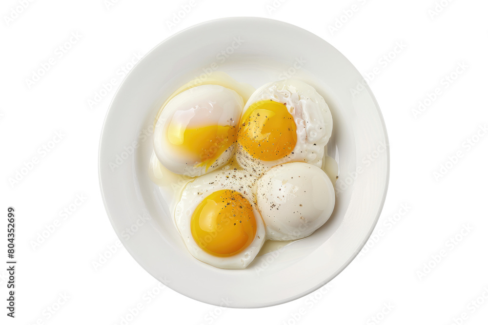 Poached eggs isolated on transparent background Poached eggs isolated on transparent background