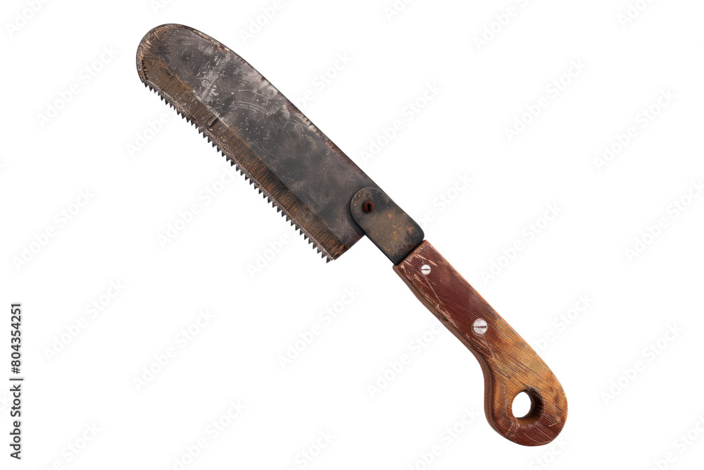 Old pruning saw isolated on transparent background Old pruning saw isolated on transparent background