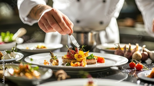 portrait chef cooking food