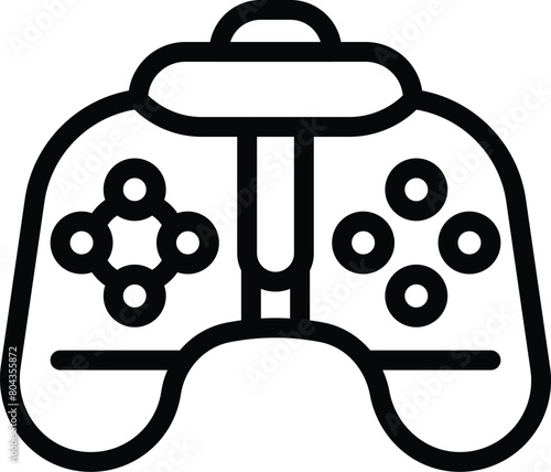 Joystick device icon outline vector. Game controller. Videogaming digital console