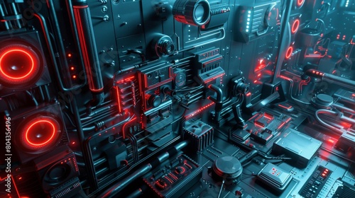 technology gadgets background 3d style.