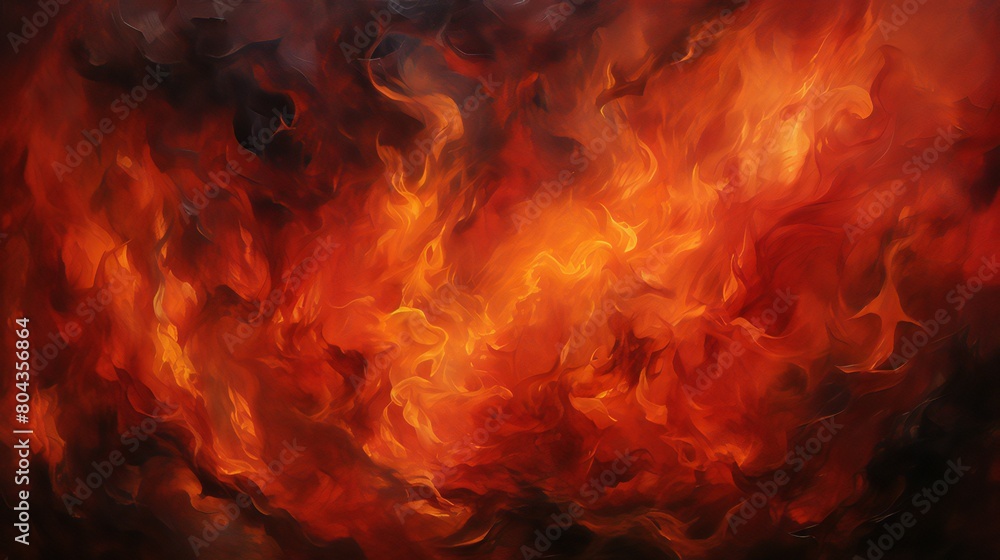Fototapeta premium Rich texture radiates flames