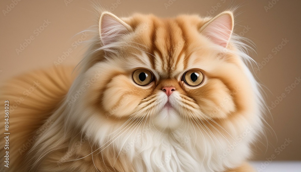 A close-up portrait of a persian cat A close-up portrait of a persian cat
