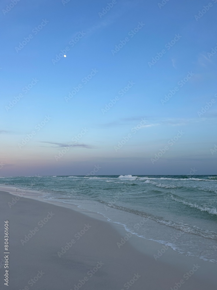 Full moon over the Gulf of Mexico Emerald Coast Florida
