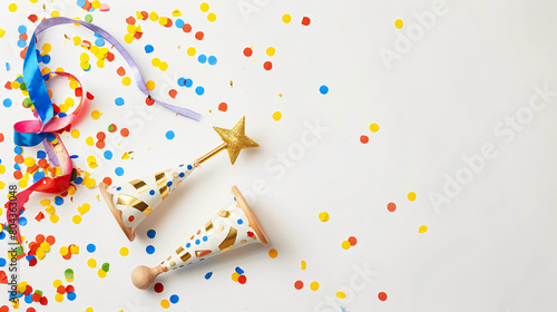 Gragger for Purim holiday on white background