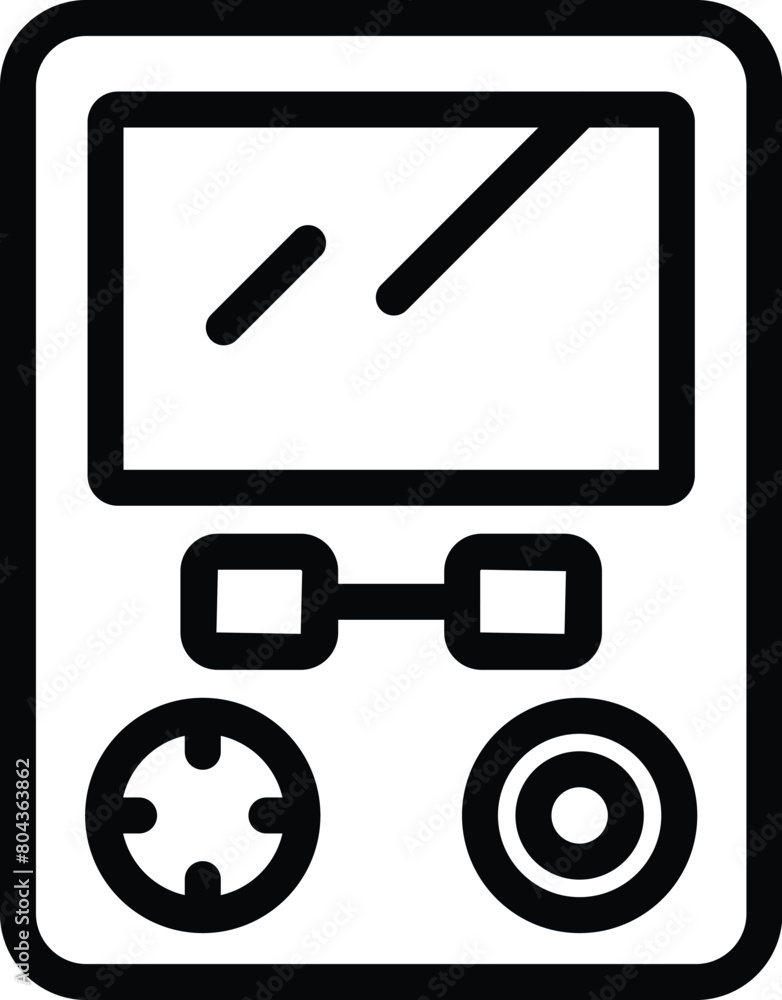 Portable game device icon outline vector. Handheld controller. Modern videogame gadget Portable game device icon outline vector. Handheld controller. Modern videogame gadget