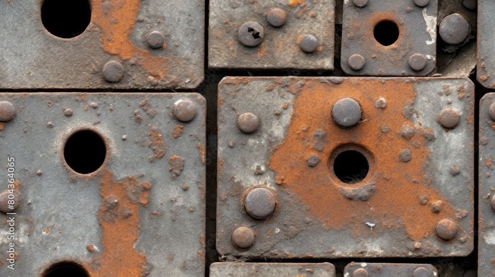 Macro shot of a rusty metal surface with texture Macro shot of a rusty metal surface with texture