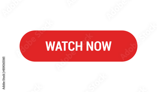 Downloadable Red "Watch Now" Button - Vector Icon for Web Design