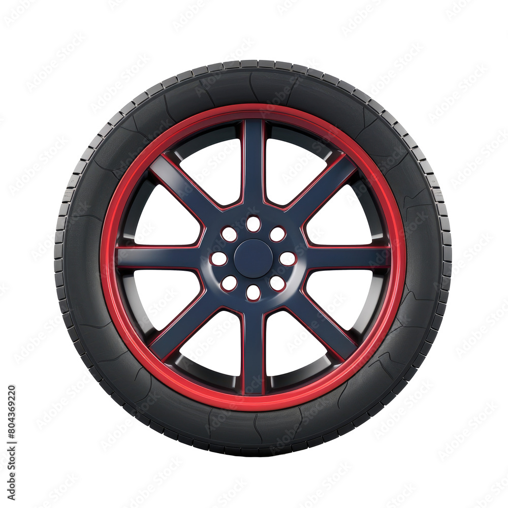 Car wheel icon 3D render isolated on white, transparent background PNG Car wheel icon 3D render isolated on white, transparent background PNG