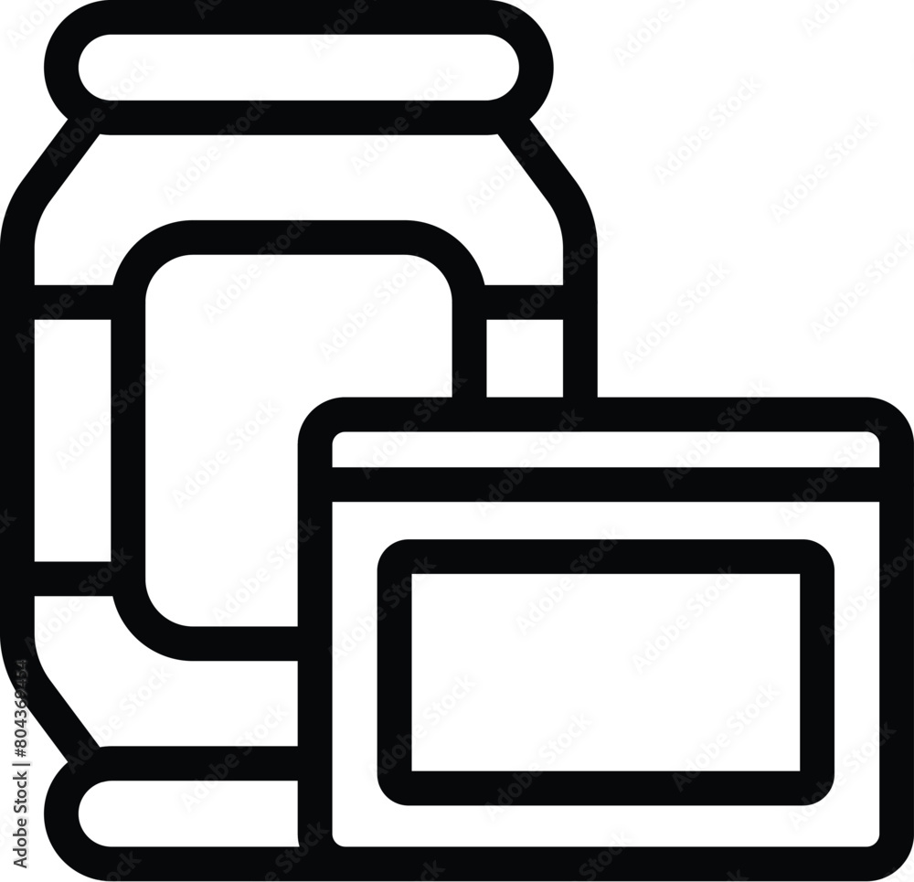 Plastic waste segregation icon outline vector. Reuse microplastic material. Garbage segregation bin Plastic waste segregation icon outline vector. Reuse microplastic material. Garbage segregation bin
