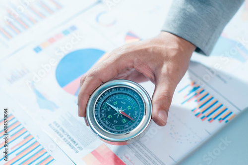 Foto Business growth with objectives and directions for business development