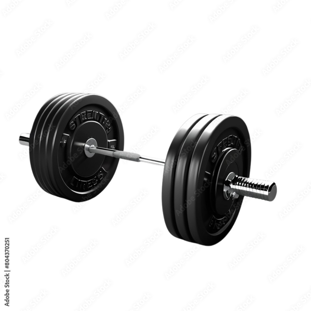 Naklejka premium dumbbell on Isolated transparent background png. generated with AI