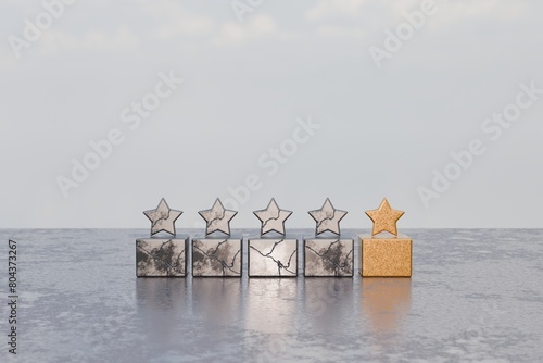 Concept of business leadership for leader team, successful competition winner and Leader with influence. 3D Render. illustrated using chess pieces. Can use for background. 