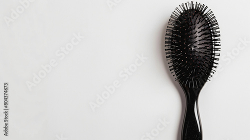 Hair brush on white background
