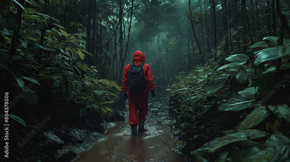 Fototapeta premium person in the cave