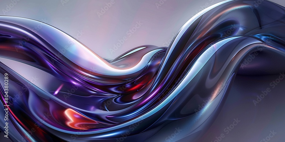 Abstract 3d waves with different color shapes, in silver, purple and dark red gradient style. Abstract 3d waves with different color shapes, in silver, purple and dark red gradient style.