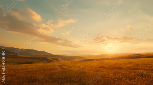 sunrise over the field