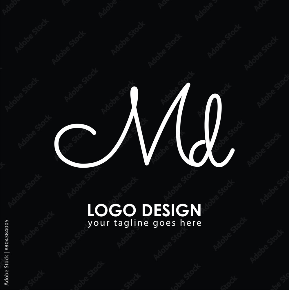 MD MD Logo Design, Creative Minimal Letter MD MD Monogram MD MD Logo Design, Creative Minimal Letter MD MD Monogram