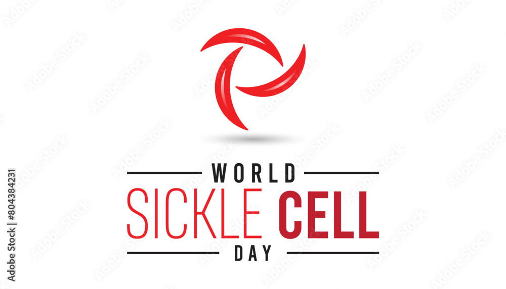 World Sickle Cell day every year in June. Template for background, banner, card, poster with text inscription. World Sickle Cell day every year in June. Template for background, banner, card, poster with text inscription.