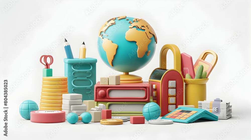 3D Icon Personal Finance Empowerment: Abstract Designs Inspiring Financial Literacy, Budgeting, and Smart Money Management in Cartoon Style - Ideal for Personal Finance Apps, Education Resources, and 3D Icon Personal Finance Empowerment: Abstract Designs Inspiring Financial Literacy, Budgeting, and Smart Money Management in Cartoon Style - Ideal for Personal Finance Apps, Education Resources, and