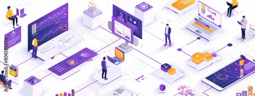 Wallpaper Mural illustration Visual representations of data analytics and insights provided Torontodigital.ca