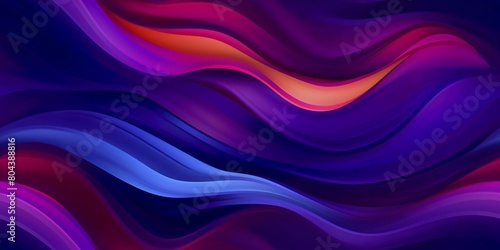 Purple abstract seamless pattern with waves, in dynamic neo traditional style