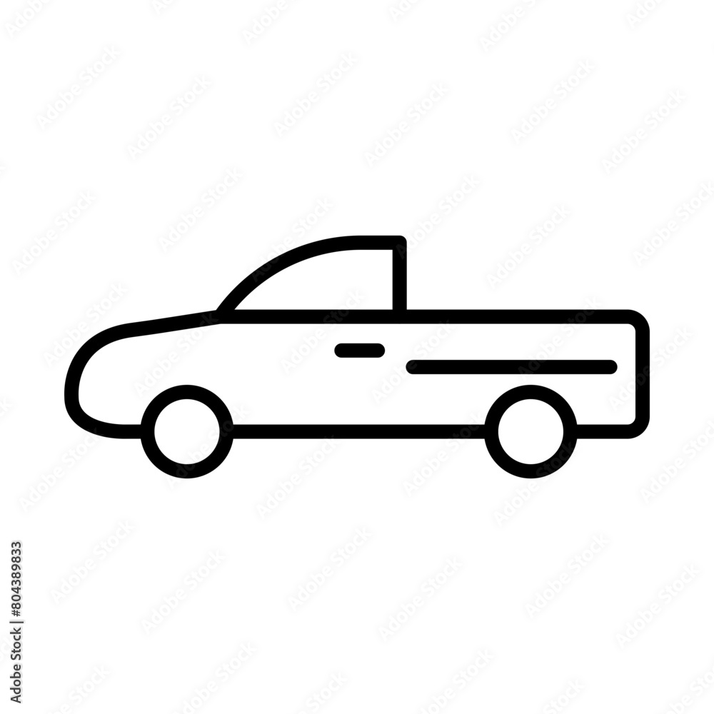 Pickup truck line icon