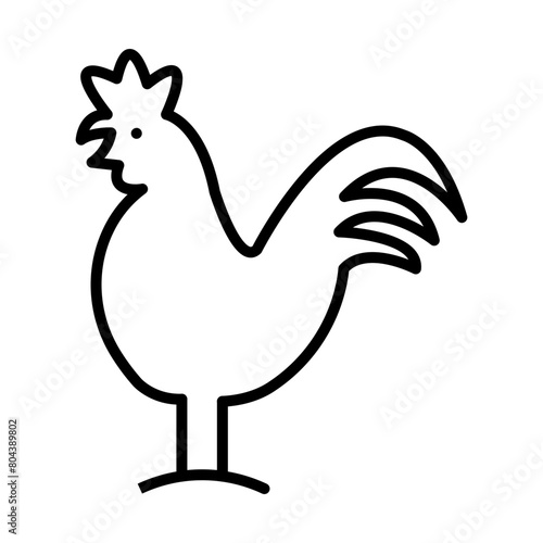 Chicken line icon