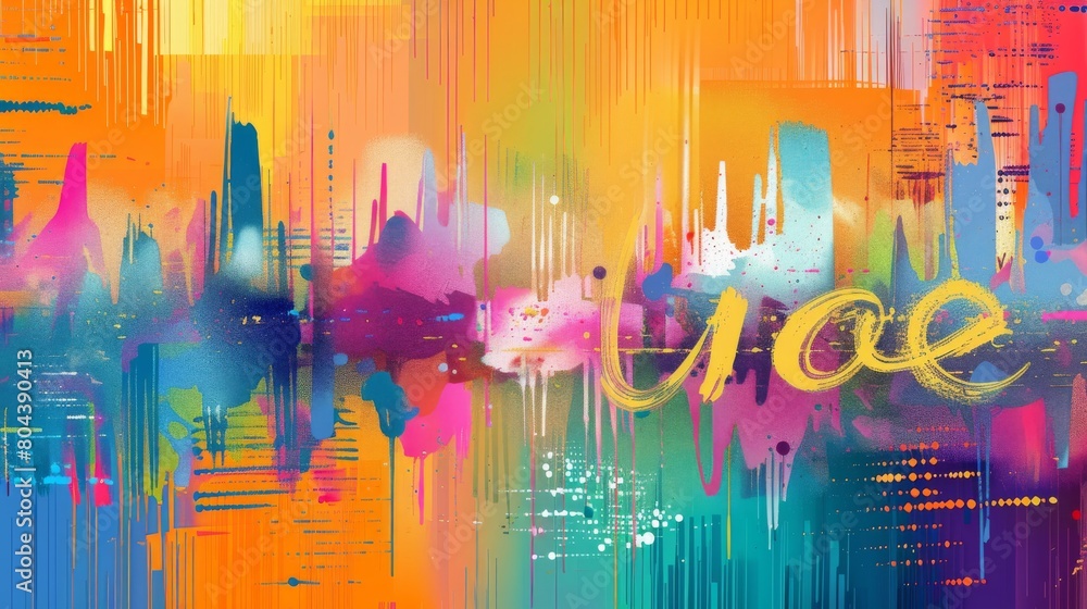Urban Chaos Symphony: Multi-Layered Graffiti Explodes with Color & Style Urban Chaos Symphony: Multi-Layered Graffiti Explodes with Color & Style
