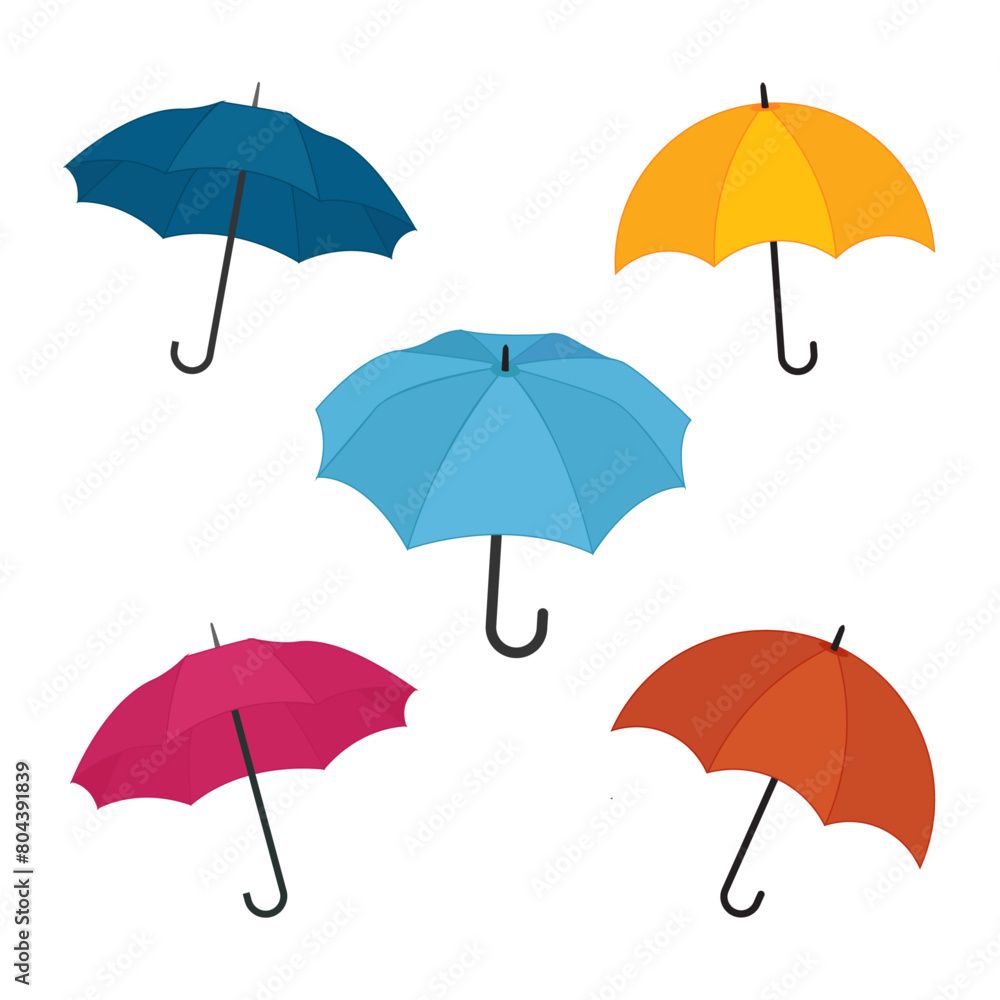 colored umbrella icon vector design