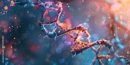 Genetic Revolution: DNA Molecules in Modern Medical Technology Background, Molecular Medicine: Harnessing DNA Molecules in Advanced Technological Landscapes - Ai Generated