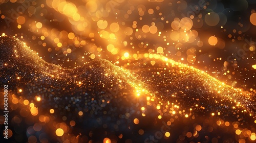 Glimmering Gold: Illuminated Background Majesty