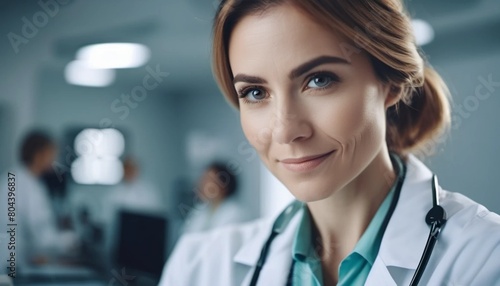 Female doctor in a medical clinic.