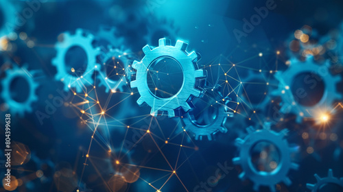 abstract illustration representing the concept of transparency and integrity in corporate governance featuring interconnected gears symbolizing the smooth functioning 