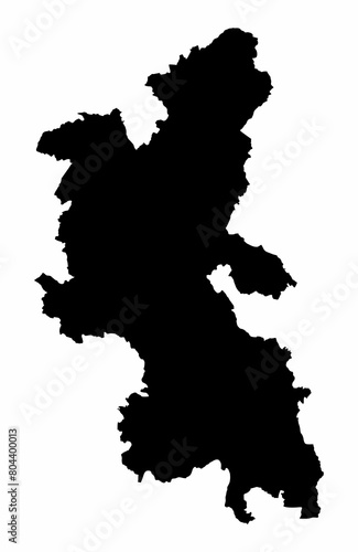 Buckinghamshire county silhouette map photo
