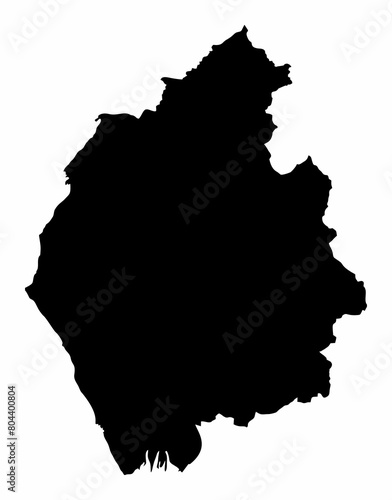 Cumbria county silhouette map photo