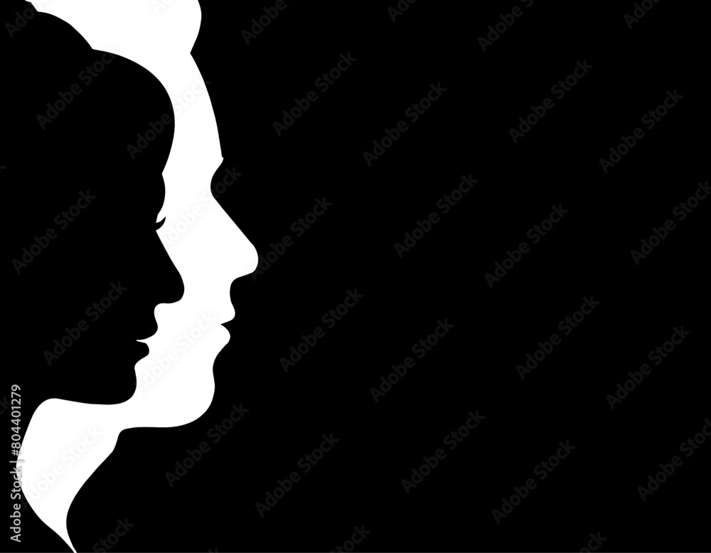 silhouette of man and woman