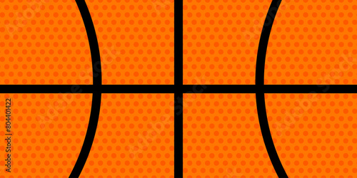 Basketball background. Orange background with black lines like a basket ball. Vector illustration.
