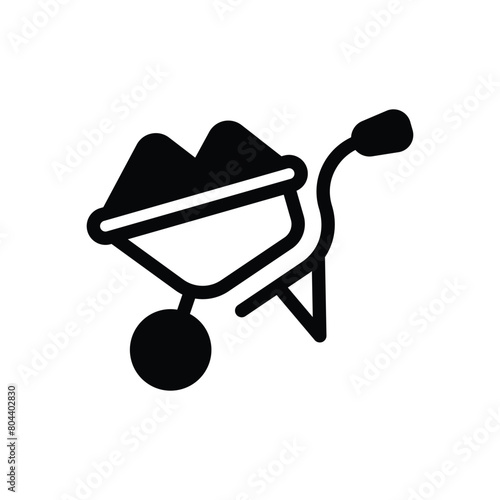 Wheelbarrow vector icon