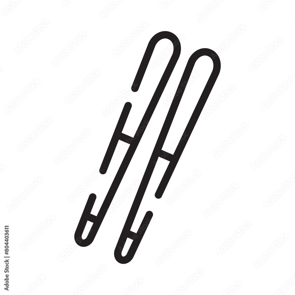 Obraz premium Chef Sticks Tools Line Icon