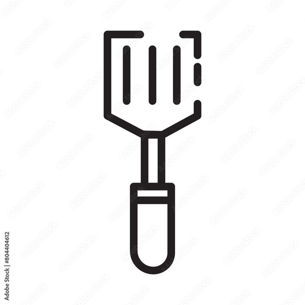 Cook Spatula Tool Line Icon Cook Spatula Tool Line Icon
