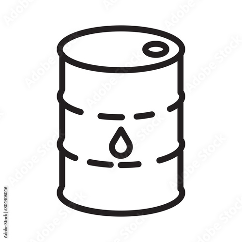 Fuel Oil Tank Line Icon