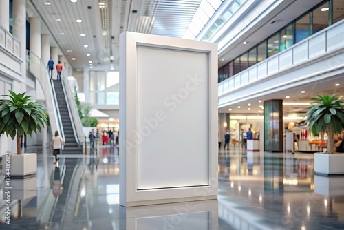 Mockup frame for shopping mall marketing. Generative AI