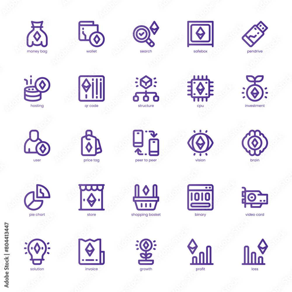 Blockchain icon pack for your website, mobile, presentation, and logo design. Blockchain icon basic line gradient design. Vector graphics illustration and editable stroke. Blockchain icon pack for your website, mobile, presentation, and logo design. Blockchain icon basic line gradient design. Vector graphics illustration and editable stroke.